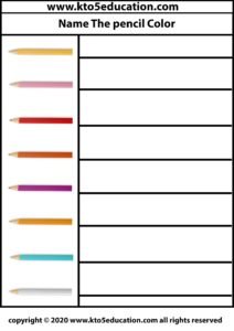 Name the Pencil Color worksheet 2