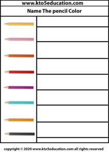 Name the Pencil Color worksheet 5