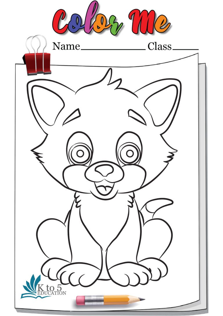 Cat wants to play coloring page worksheet