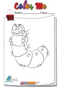 Angry Caterpillar coloring page worksheet