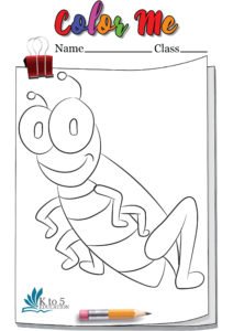 Cartoon Caterpillar coloring page worksheet