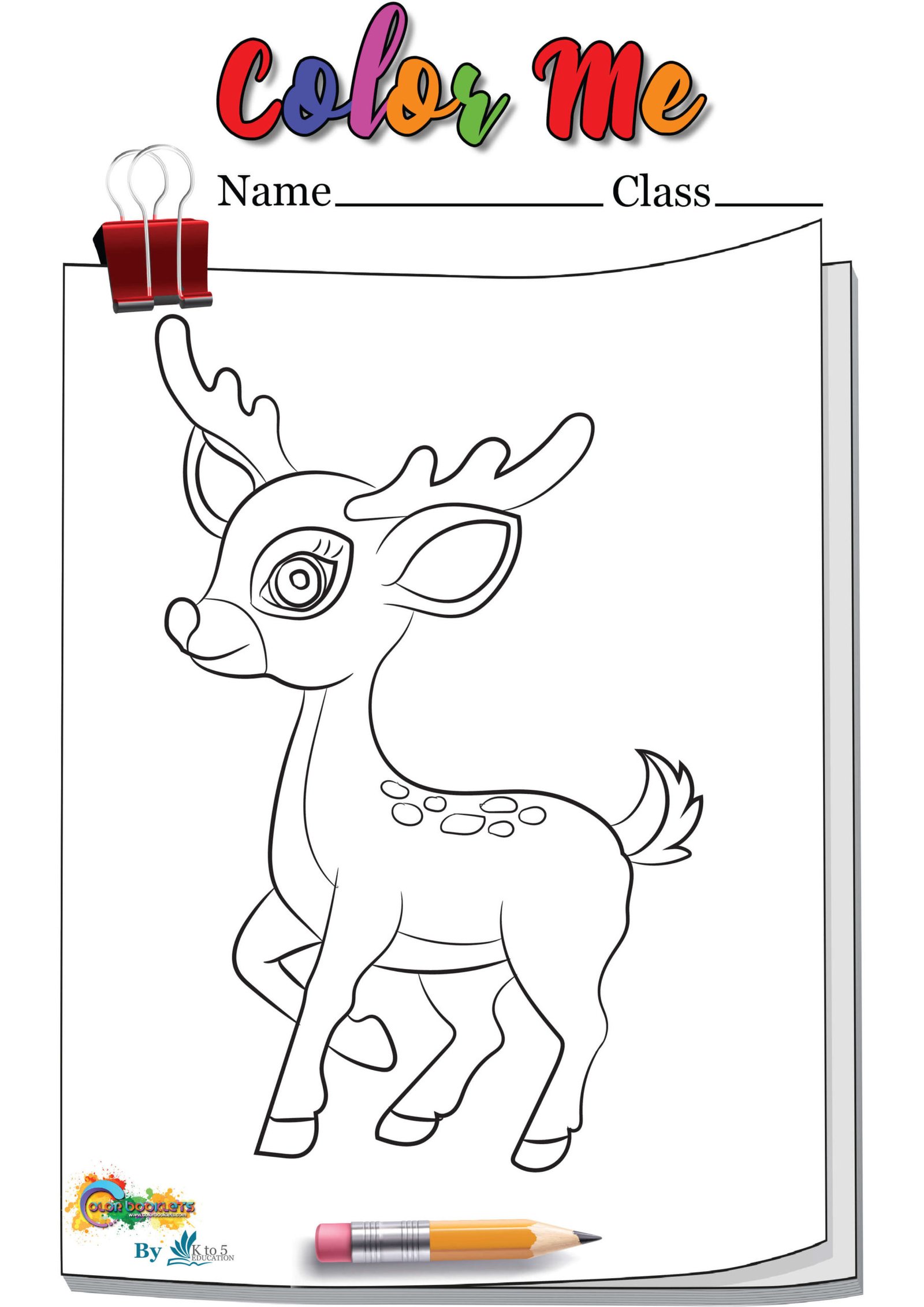 Thinking Deer coloring page