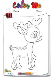 Dear Standing Coloring page Worksheet