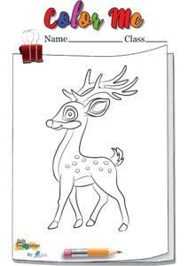 Scouting Deer coloring page worksheet