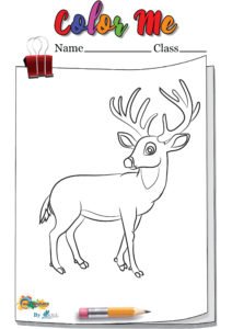 Male Antelope Guarding Coloring Page worksheet 