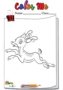 Running Deer coloring page