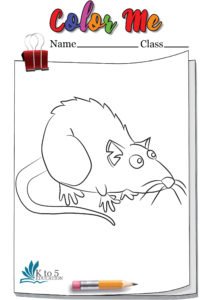 Rat ready to jump coloring page worksheet