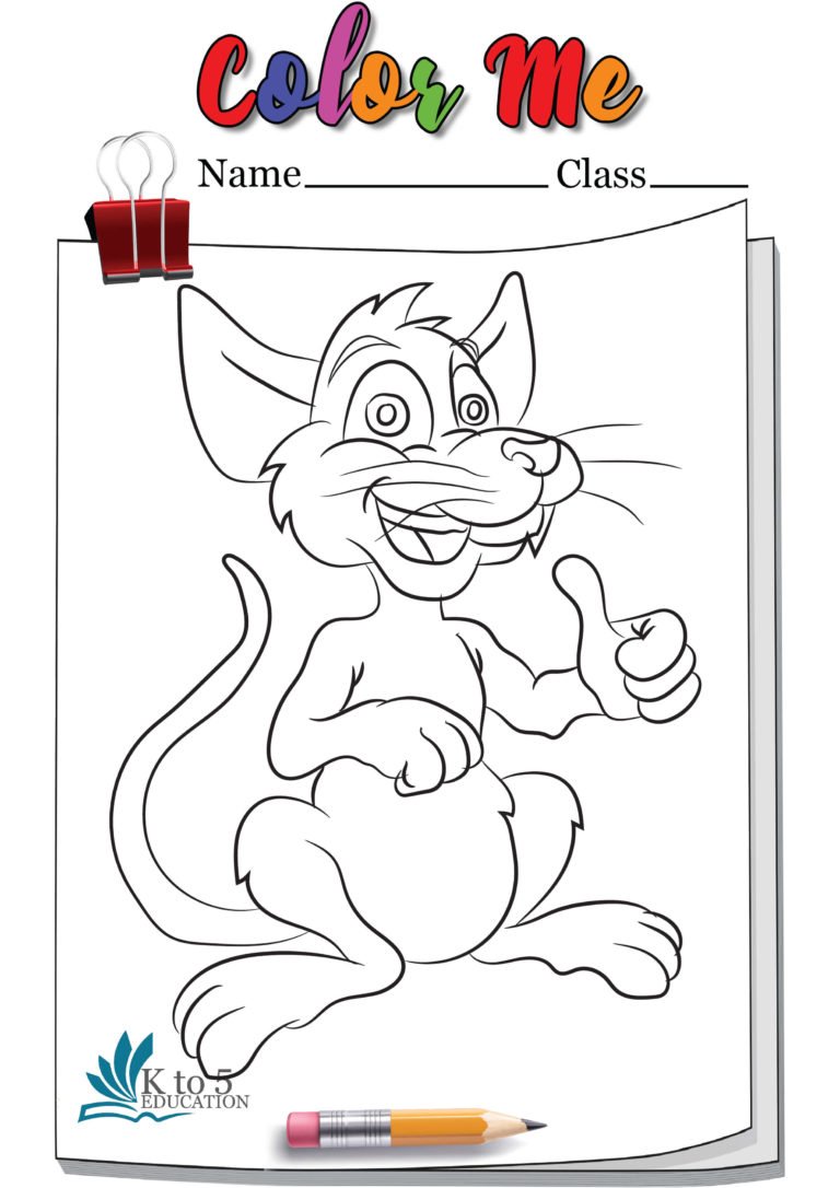 Rat Showing thumbs up coloring page worksheet