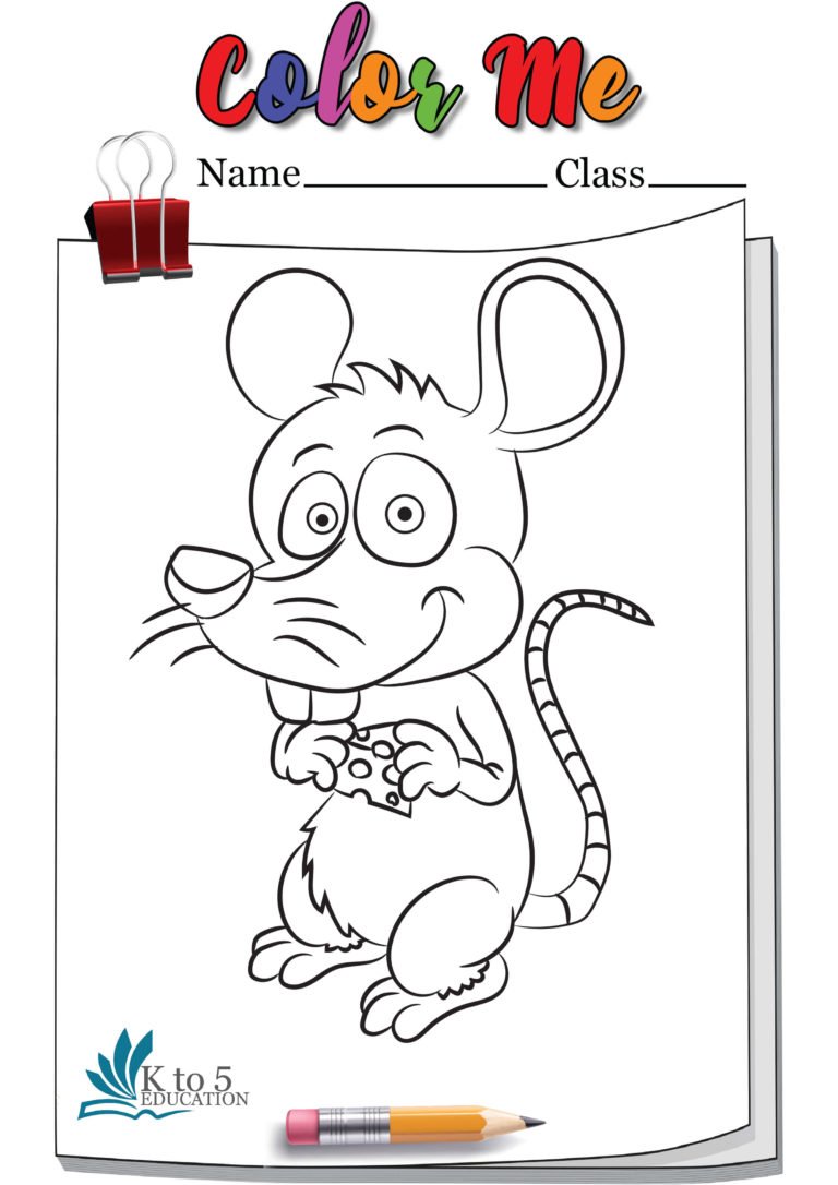 Happy Smiling Rat coloring Page worksheet