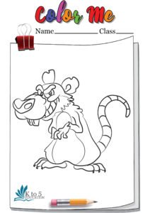 Rat With wicked Smile Coloring page worksheet 