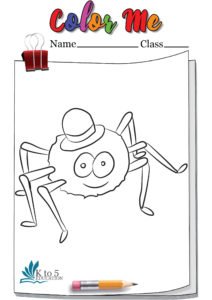Dancing Spider Coloring Page Worksheet