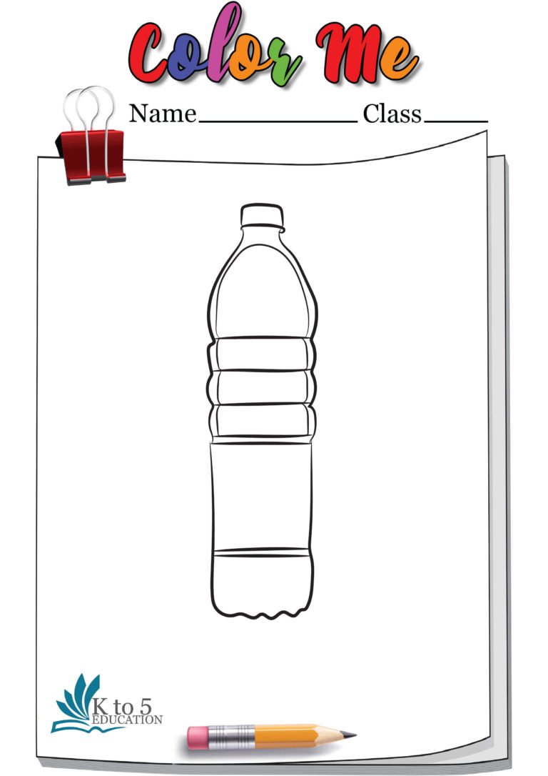 Big Bottle Coloring page worksheet