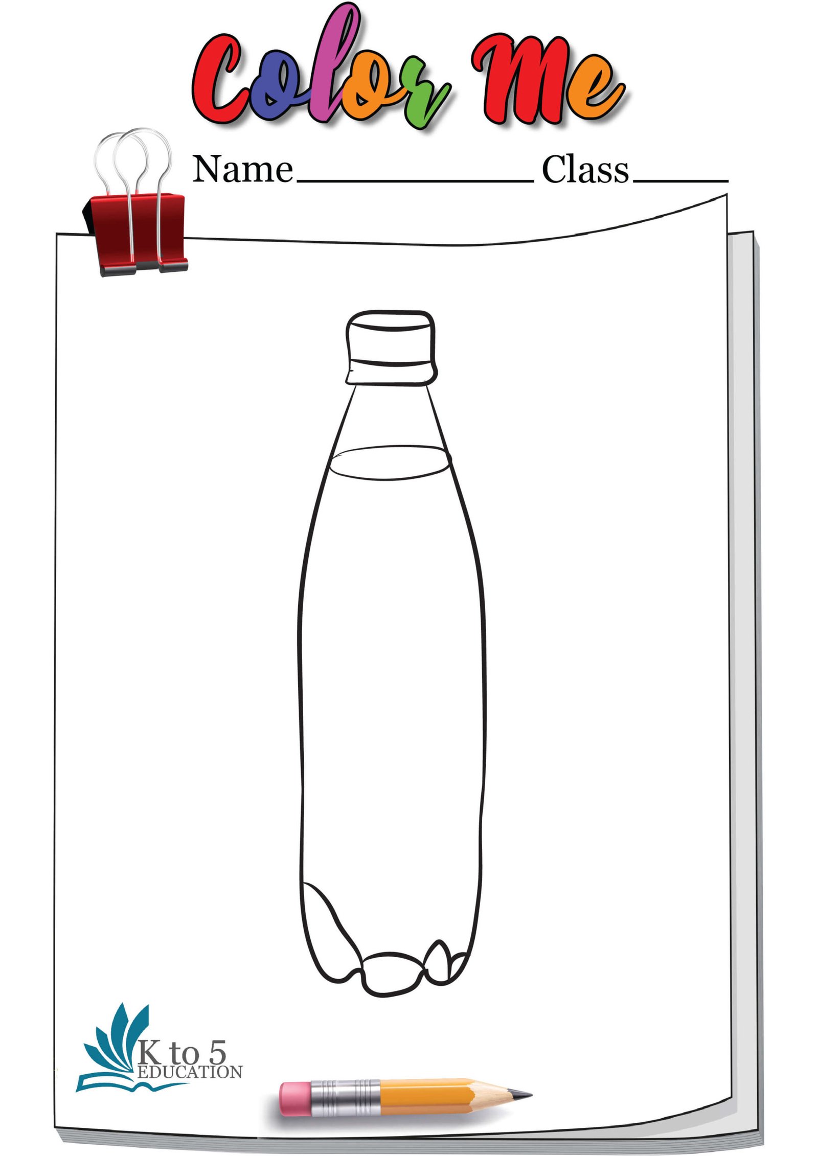 Bottle Coloring page worksheet 5