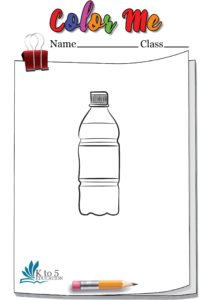 Bottle Coloring page worksheet 4 - Kto5Education: Free