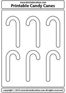 printable Candy Canes Worksheet For Kids