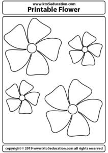 Printable Flower 1 Worksheet for Kids
