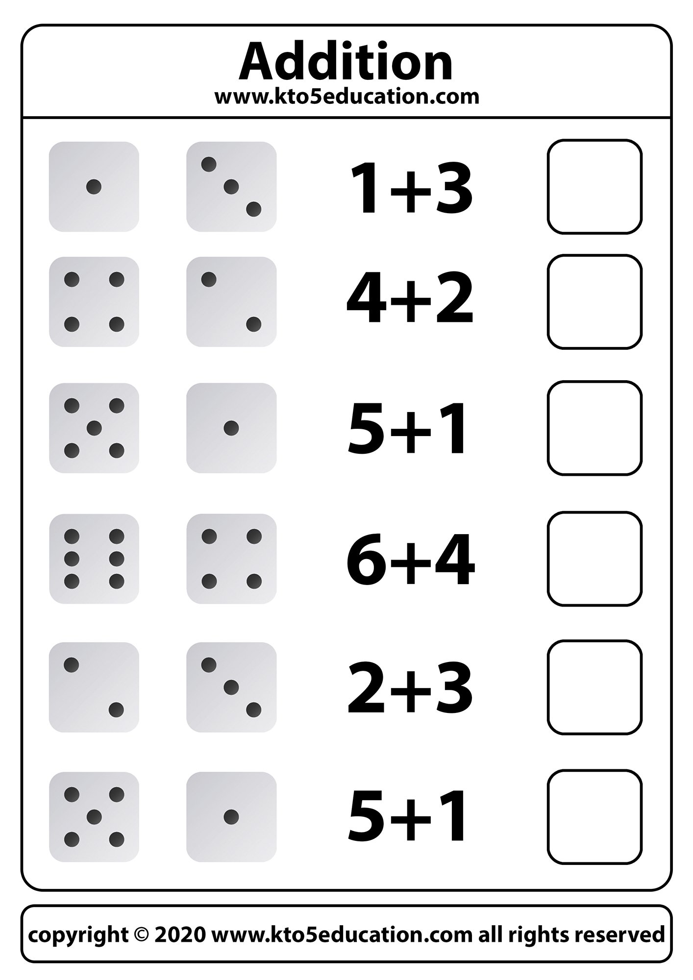 dice addition