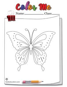 Giant Butterfly Outline Coloring Page