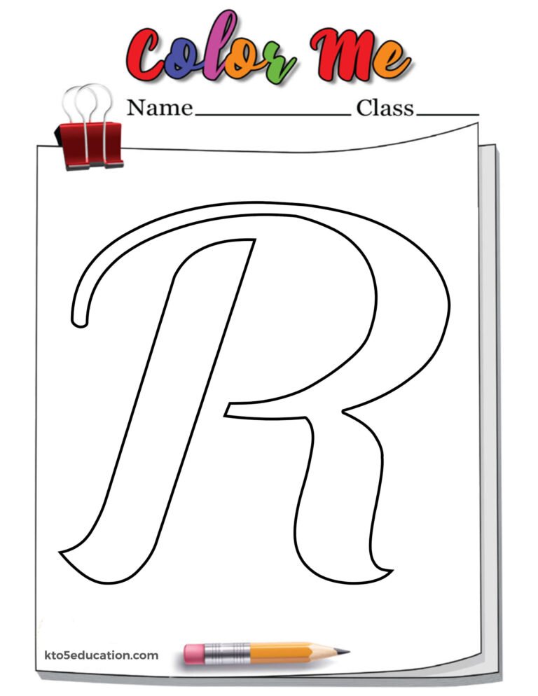 Latter R Outline Worksheet