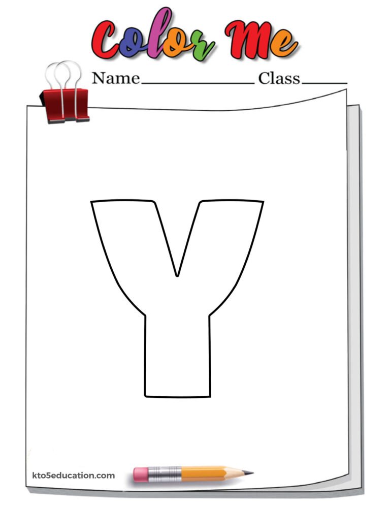 Lower Case Latter Y Outline Worksheet