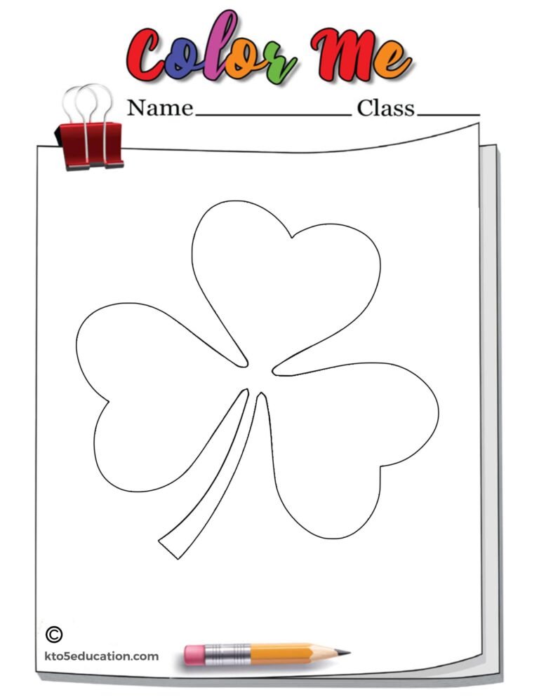 Shamrock Outline Coloring Page