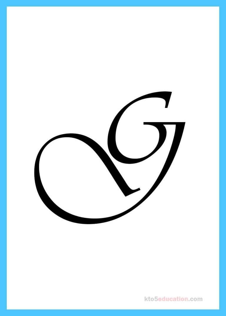 Free Printable Cursive Letter G Template