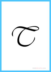 Free Printable Cursive Letter T Template
