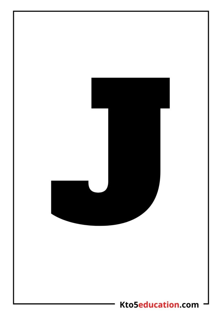 Free Printable Letter J Silhouette Kto5Education