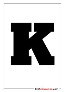 Free Printable Letter K Silhouette