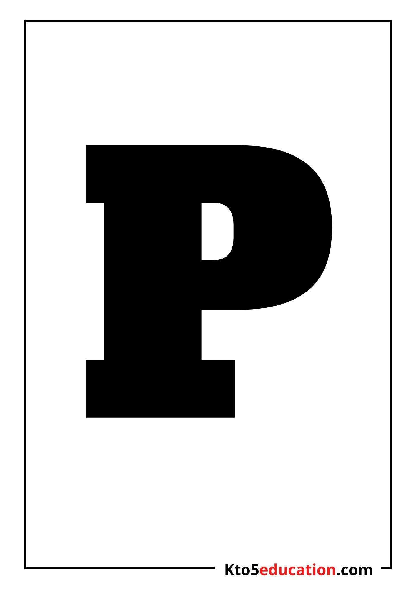 Free Printable Letter P Silhouette