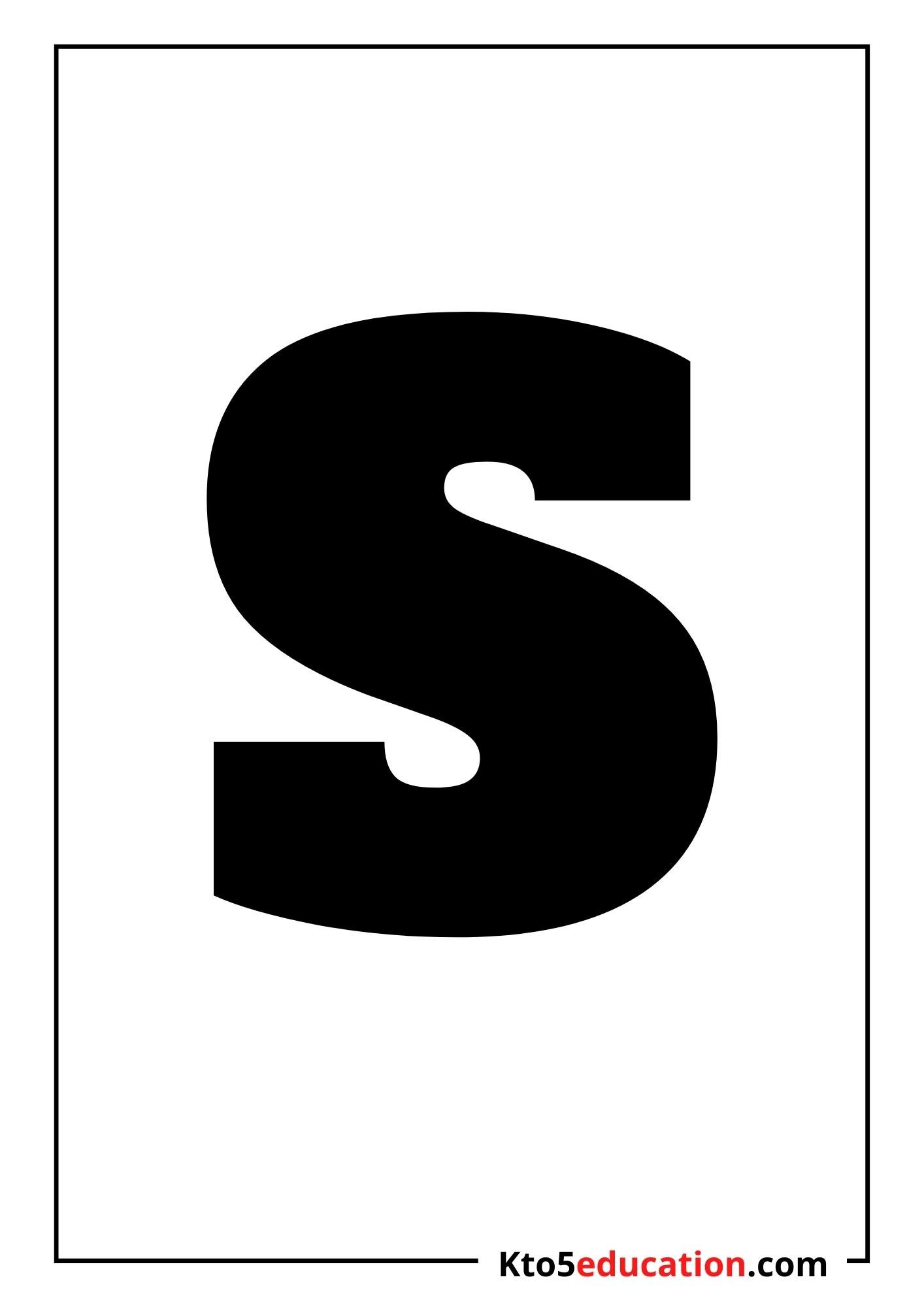 Free Printable Letter S Silhouette