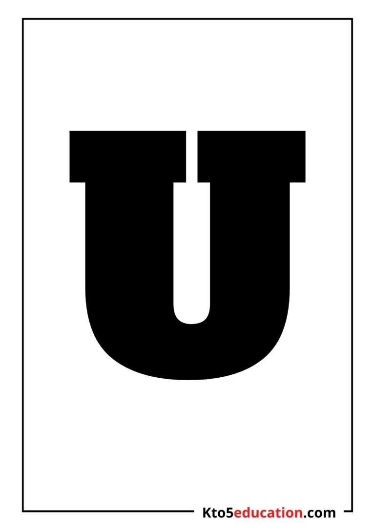 Free Printable Letter U Silhouette