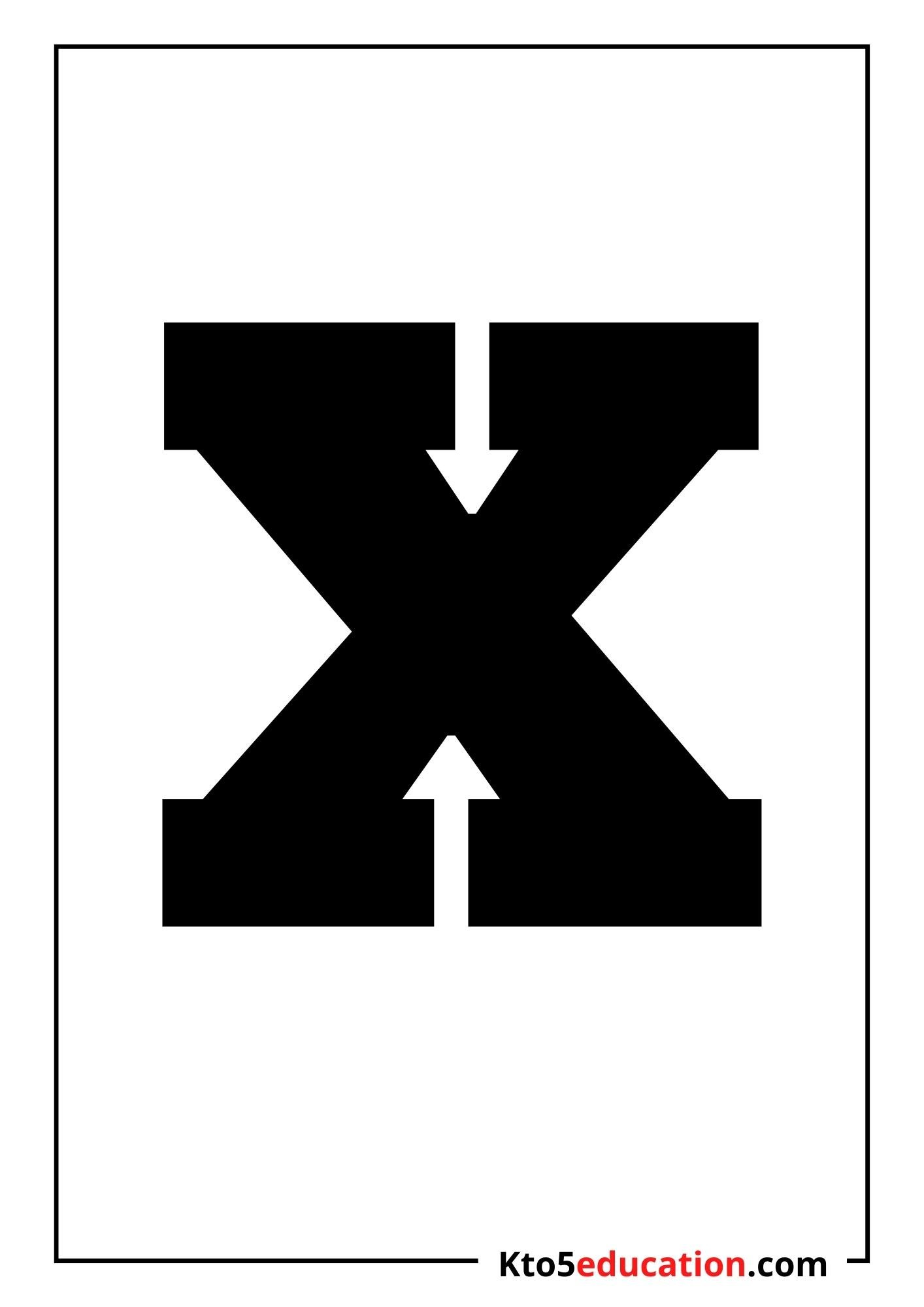 Free Printable Letter X Silhouette