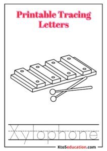 Free Printable Tracing Letter X worksheet