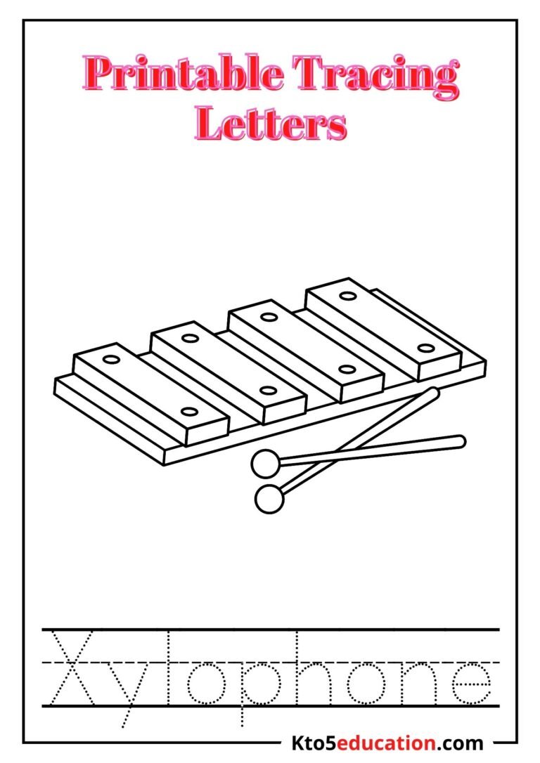 Free Printable Tracing Letter X worksheet