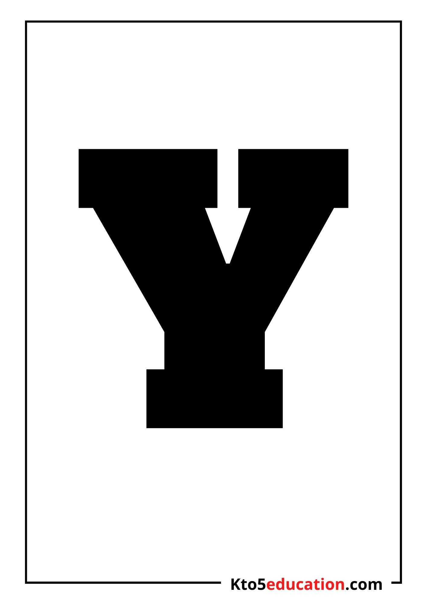Free Printable Letter Y Silhouette