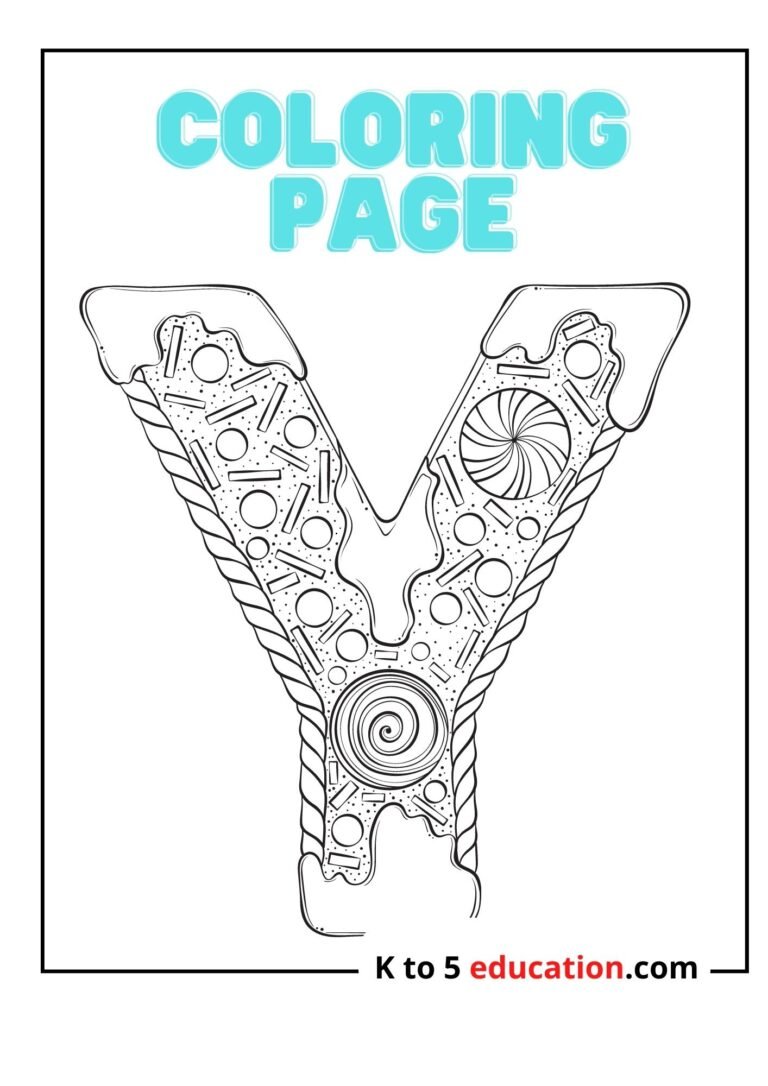 Free Printable Y Coloring Page worksheet