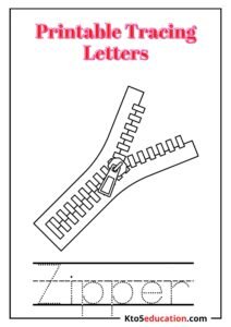 Free Printable Tracing Letter Z worksheet