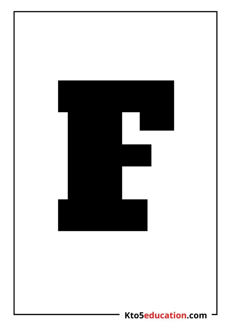 Free Printable Letter F Silhouette