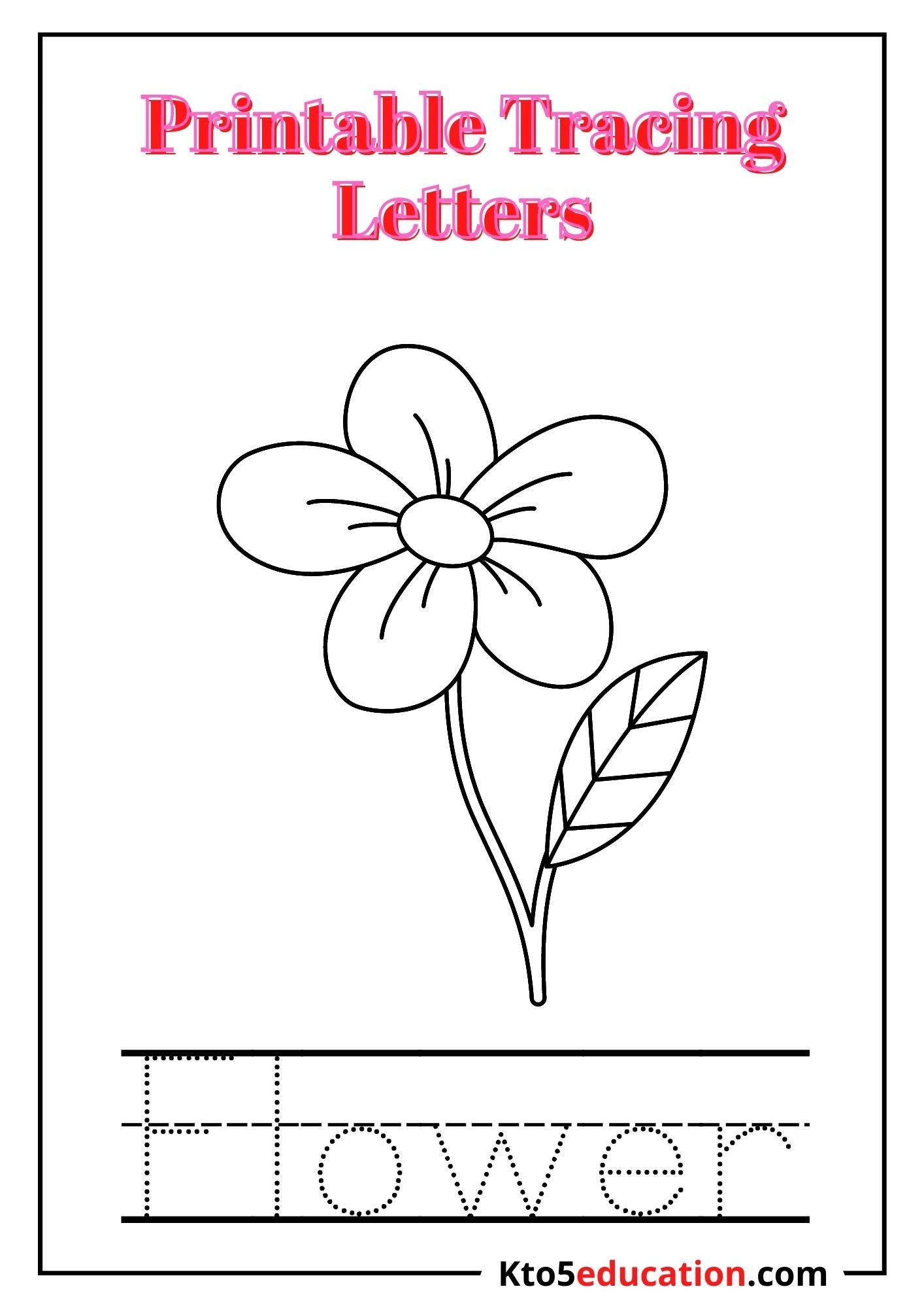 Free Printable Tracing Letter F worksheet