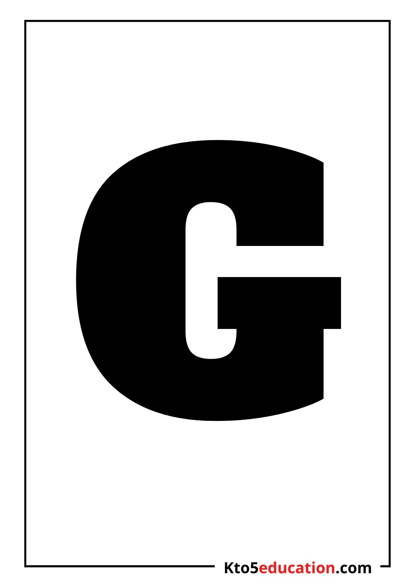 Free Printable Letter G Silhouette