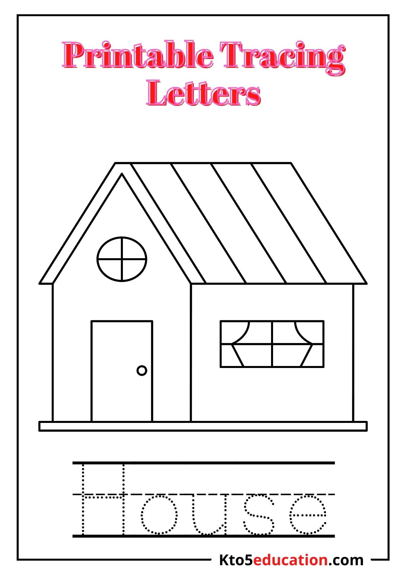 Free Printable Tracing Letter H worksheet