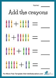 Add The Crayons Worksheet