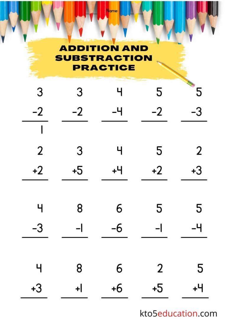 Free Addition Fact Practice Worksheet