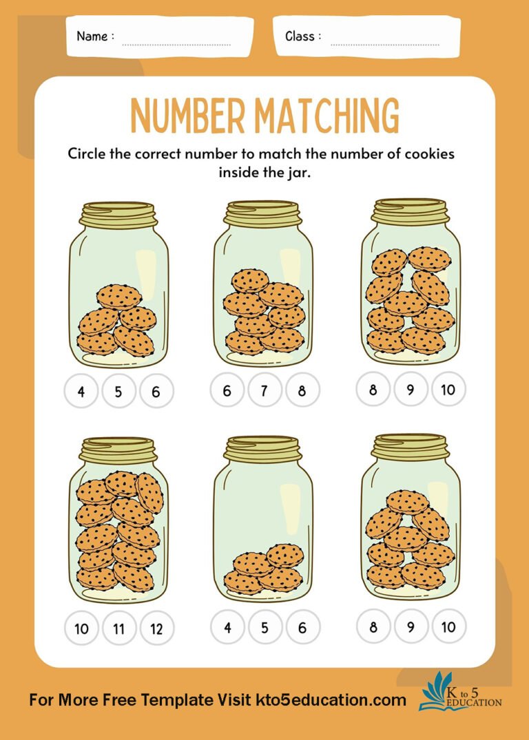 Free Correct Number To Match The Number Worksheet