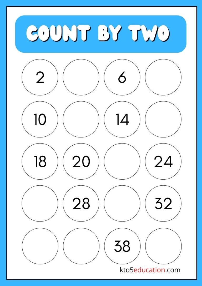 Free Count By 2 Worksheet