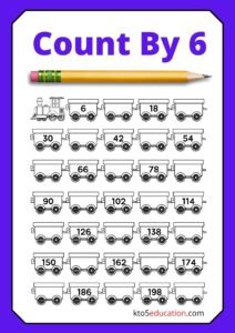 Count By 6 Worksheet For Kids