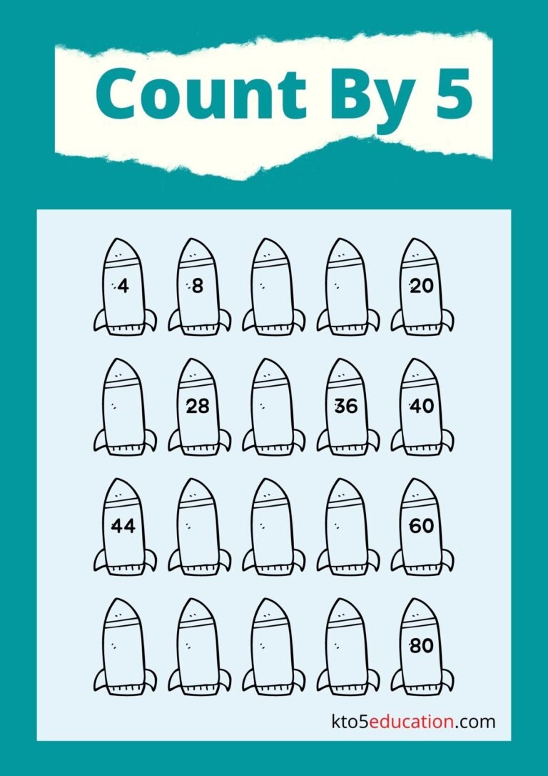 Free Count By Five Worksheet For First Grade