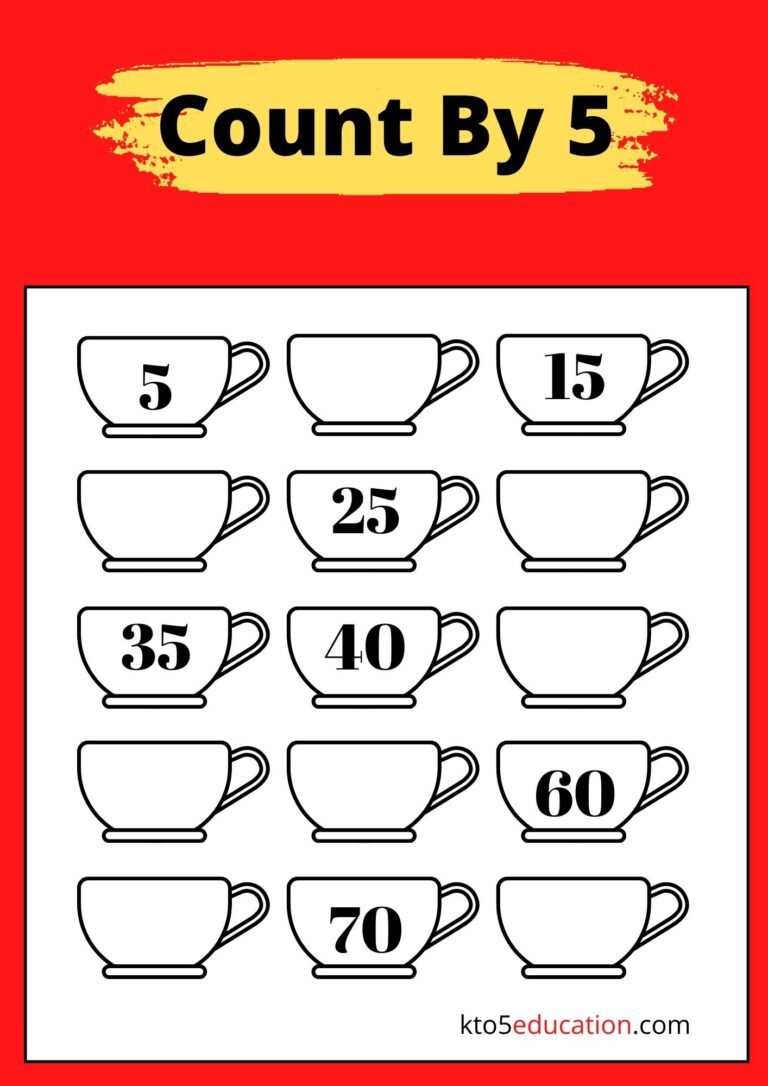 Free Count By Five Worksheet For Third Grade