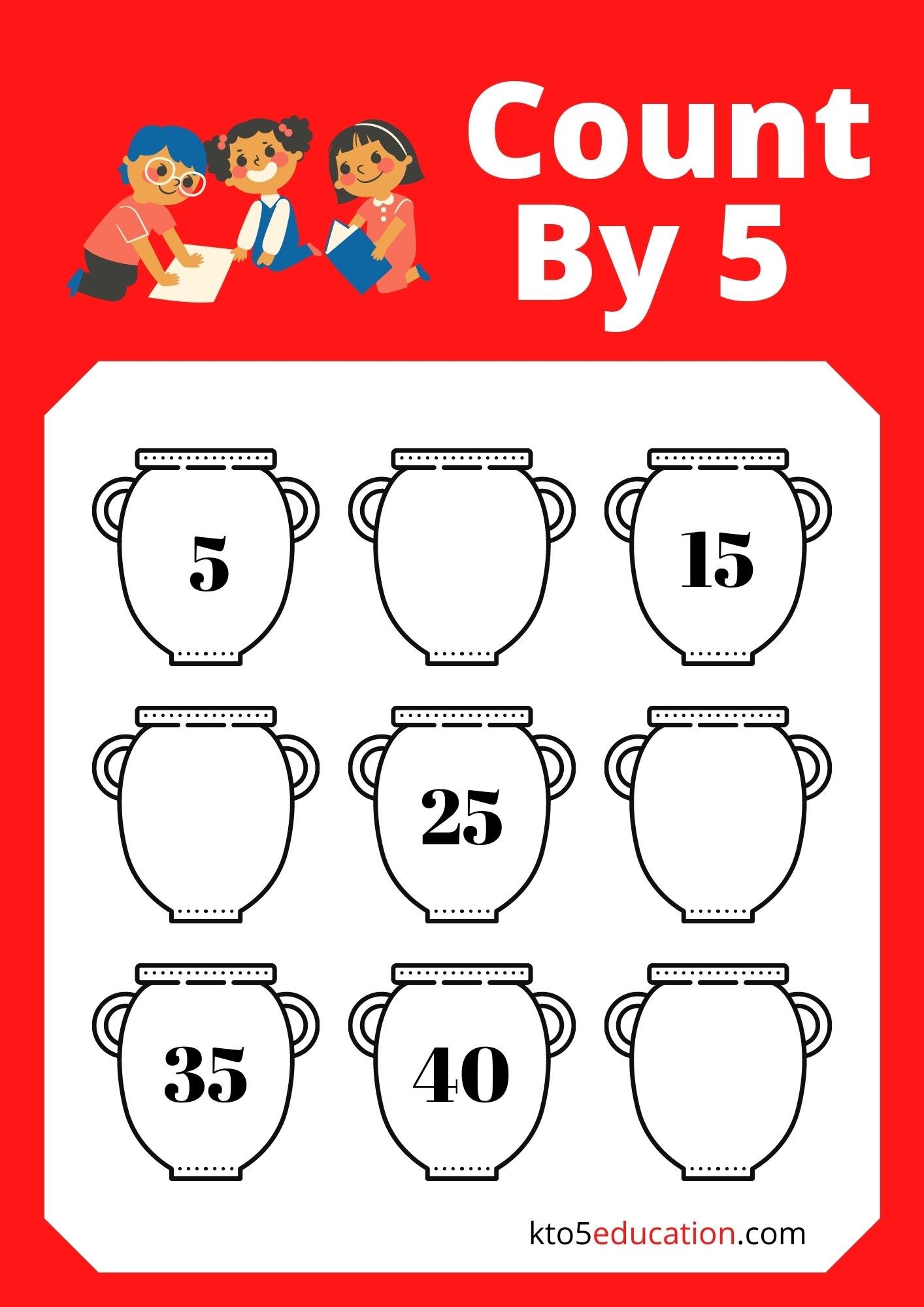 Count By Five Worksheets For Third Grade